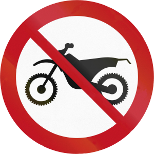 no dirt bikes